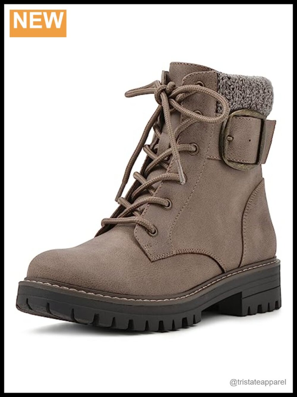 Block Heeled Lace-Up Ankle Bootie with Cushioned Insole